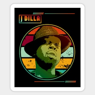 J Dilla | circle beat retro style Magnet